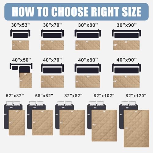 Smiry Waterproof Reversible Pet Couch Covers for Dogs