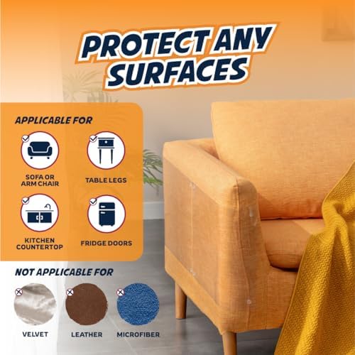 Panther Armor Cat Furniture Protector, 12 Matte Sheets with Twist Pins