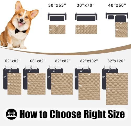 Smiry Waterproof Dog Bed Cover Blanket, Reversible Pet Blanket