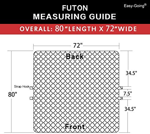 Easy-Going Reversible Couch Cover, Large Futon Sofa, Light Gray/Light Gray