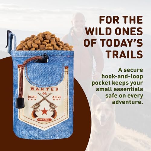INSPECTOR TAIL Dog Treat Pouch for Training, Drawstring Bag, Hands Free