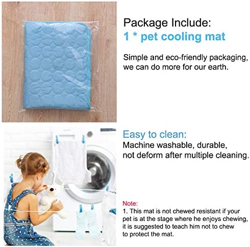 Coppthinktu Dog Cooling Mat for Dogs Self Cooling, Summer Dog Cooling Pad for Small Medium Large Dogs Cats, Pet Ice Silk Blankets Sleeping Mat, Outdoor Dog Self Cooling Crate Mats Washable Portable