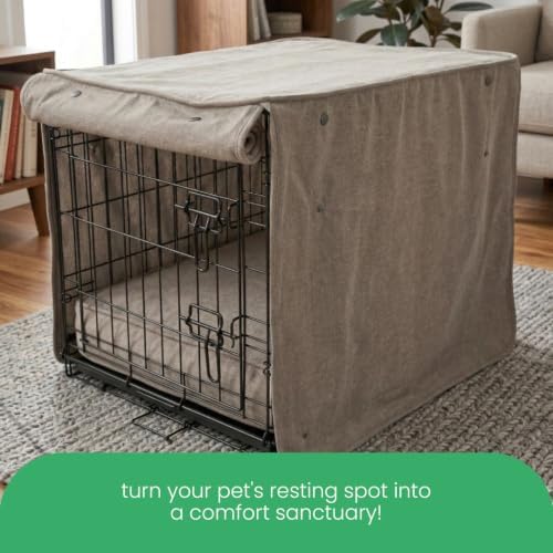Molly Mutt Jupiter Dog Crate Cover, GOTS-Certified 100% Organic Cotton Canvas Cover for Dog or Puppy Kennel and Cage, Washable, Free of Harmful Chemicals, X-Large, Fits 42"x28"x31" Crate