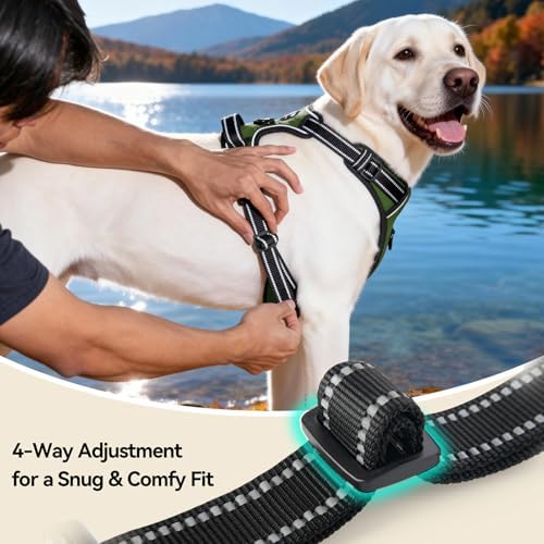 PHOEPET No Pull Dog Harness with Handle Reflective Padded Vest