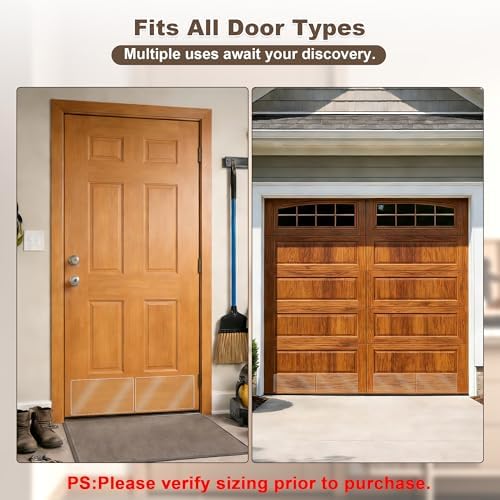 2 PCS 8"x14" Clear Door Kick Plate, Self-Adhesive, Rounded Corners