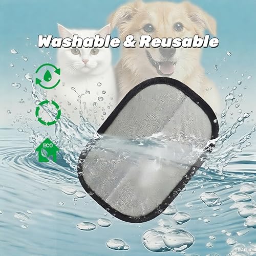 2Pcs Pet Hair Removal Glove - Electrostatic Gloves Pet Hair Remover - Reusable Cat Dog Grooming Glove Tool, No More Sticky Rolls or Lint Rollers