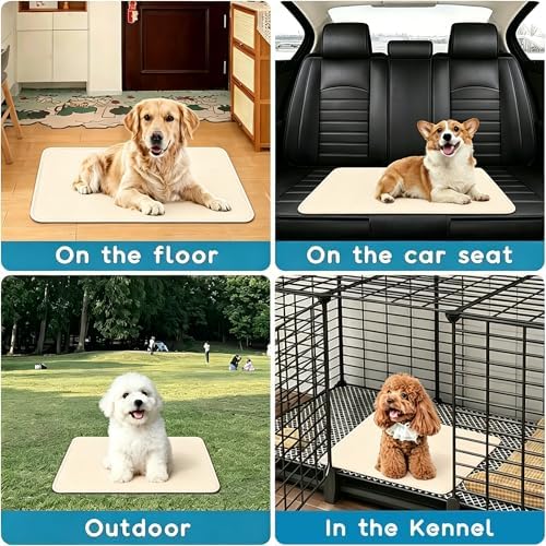 Pet Cooling Pad, Cool Non-Slip Dog Cat Bed Mat for Crate Sofa Car Indoor