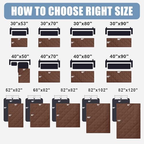 Smiry Waterproof Reversible Pet Couch Covers for Dogs
