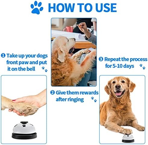 2 Pack Dog Doorbells, Pet Training Bells for Go Outside Potty Training and Communication Device Large Loud Dog Bell Cat Puppy Interactive Toys Adjustable Strap Door Bell