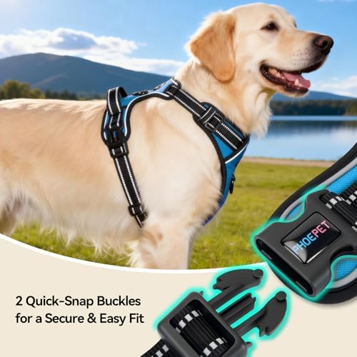 PHOEPET No Pull Dog Harnesses for Small Puppies Reflective Adjustable