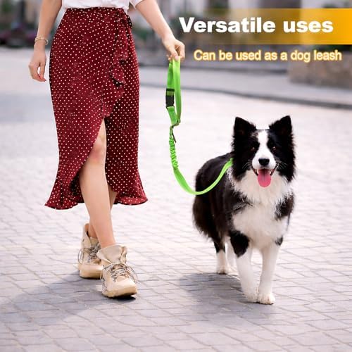 2-Pack Dog Car Seat Belt, 3-in-1 Headrest-Mounted Dog Seatbelt for Car, Adjustable Nylon Pet Safety Leash with Elastic Buffer & Reflective Stitching, Durable Car Harness for Dogs Fits Most Vehicles