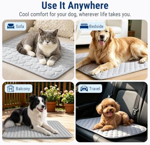 Ice-Silk Continuous Cooling Dog Cooling Mat, Dog Cooling Mat, 60X50CM