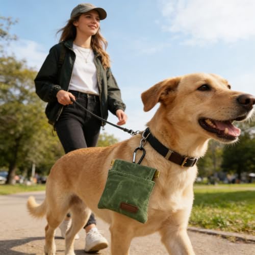 2Pcs Dog Treat Pouch, Hand Free Dog Training Treat Pouch