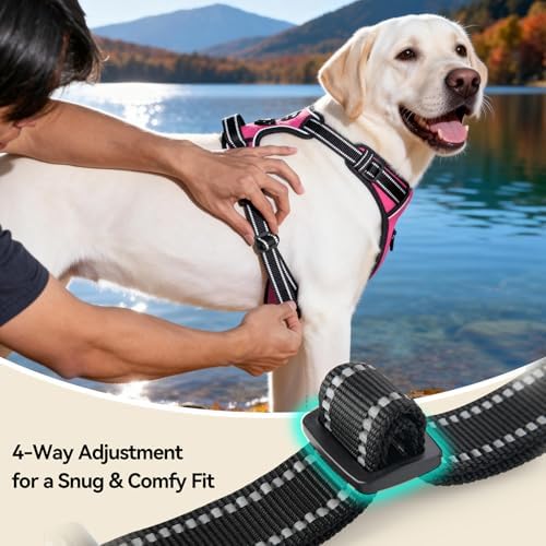 PHOEPET Reflective Dog Harness No Pull Large Breed Vest