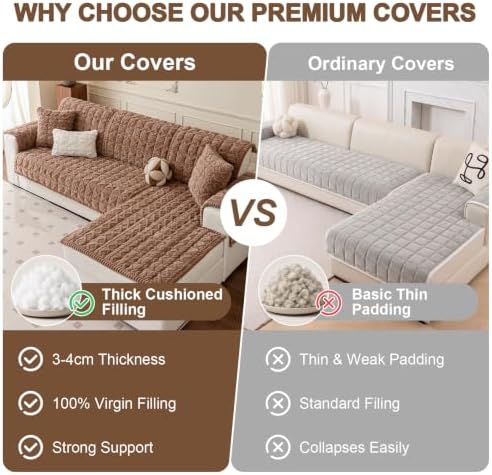 OstepDecor Couch Cover for Dogs, Washable Non Slip Sofa Cover for Pets
