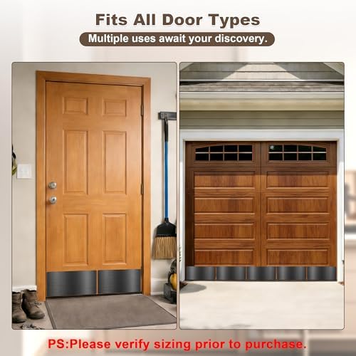 2 PCS 8" x 16" Brushed Door Kick Plate, Self-Adhesive, Rounded Corners