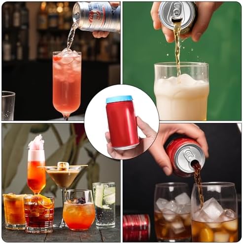 48pcs Silicone Soda Lid Set, 6 Colors Reusable Spill-Proof Drink Can Covers, Food Grade Flexible Protector for Cola Beer Juice Energy Beverages