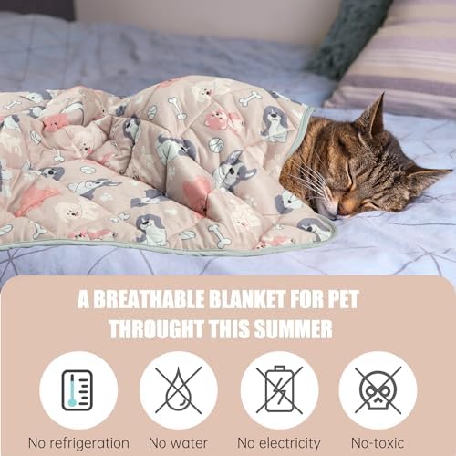 Leekalos Dog Cooling Mat,Pet Cooling Pads for Dogs Blanket,Summer Cooling Bed for Cats Blanket,Portable Pet Cooling Cushion for Home & Outdoor,Keep Cooling for Pets