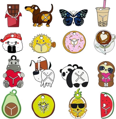 Poop Bags Clips for Leashes Silicon Dog Poop Bag Holder Dispenser Hands-free Poop Bag Holders for Leashes Dog Walking Accessories Dog Leash Attachment for Hanging Used Dog Waste Bags(Pineapple)