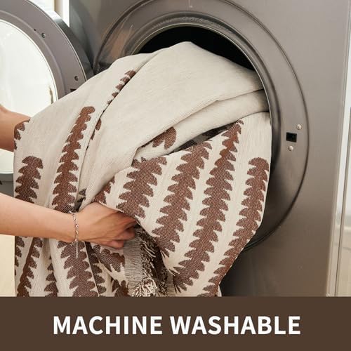 HAOMAIJIA Boho Sofa Covers Couch Covers for 3 Cushion Couch Sofa Pet Friendly Soft Thick Non Slip Couch Cover for Dogs Washable Sectional Couch Covers L Shape Furniture Protector (Brown, 71"x118")