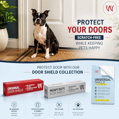 CLAWGUARD Classic Door Shield, Dog and Cat Scratch Protector, 18x43 in