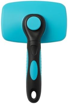 Self-Cleaning Pet Grooming Brush for Dogs & Cats – Gentle Silicone Tips Remove Loose Hair, Mats & Tangles – Comfortable Anti-Slip Grip