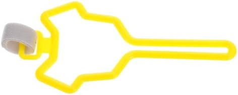 FRCOLOR Dog Poop Bag Holder Clip for Leash Hands-free Waste Bag Dispenser with Retractable Carrier Lightweight Yellow Suitable for Dog Walking and Puppy Essentials