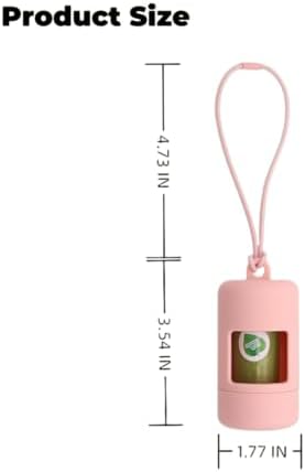 QMEAKMONY Dog Poop Bag Holder for Leashes Compact and Lightweight Poop Bag Dispenser Dog Waste Holder Easy Replacement and Cleaning (Pink)