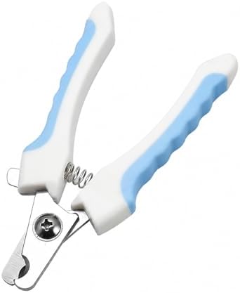 Professional Pet Nail Clippers with Safety Guard and Nail File Heavy Duty Stainless Steel Sharp Half-Moon Blade Trimmer for Small Medium Large Dogs and Cats Home Grooming