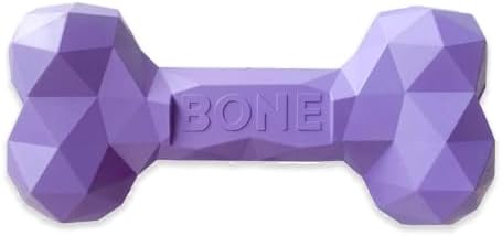 Natural Rubber Dog Bone Chew Toy, Treat Dispensing Toy for Medium Dogs (Purple-1 PC,Medium)