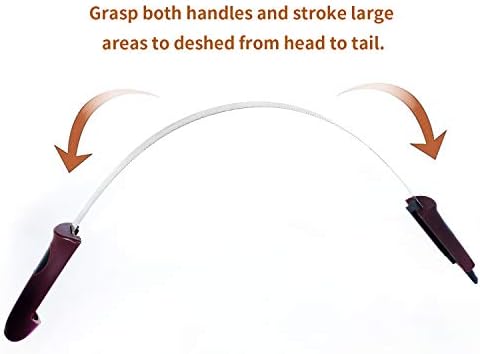 BOTH WINNERS Dual-Sided Shedding Blade with Stainless Steel Blade De-Shedding Tool for All Dog Coat Types- Soft Touch Grip (Burgundy)