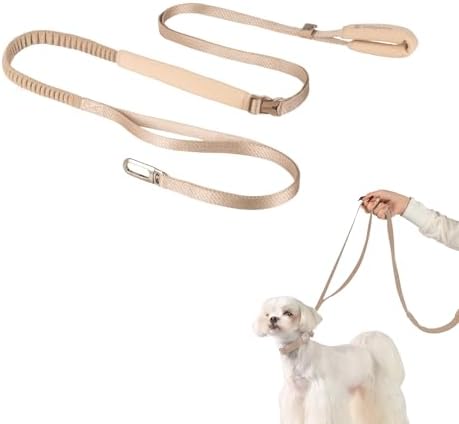 Hands Free Dog Leash Adjustable Versatile Crossbody Waist Dog Leash Reflective Comfortable Padded Handles Shock Absorbing Walking Lead for Small Medium Large Dogs (Super Reflect-Earth, S)