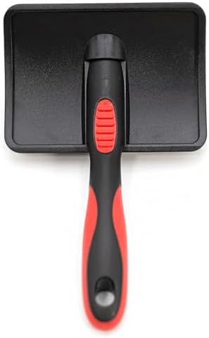 Jeffers Pet Hard Pin Universal Slicker Brush for Dogs, Cats, Horses – Firm Bristles Grooming Tool, Detangling, Tangle Free Coat, Mats, Shedding, Curved Head, Travel Friendly, Easy Storage - Large