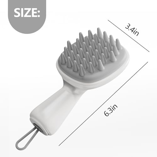 Dog Bath Brush & Massager, Dog Cleaner & Cat Grooming Brush, Silicone Shampoo Scrubber for Dogs & Cats, Rubber Curry Brush for Bathing, Washing & Shedding Care