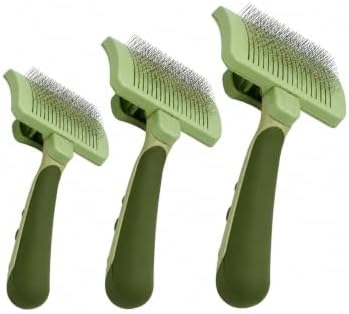 Self Cleaning Slicker Brush for Dogs Retractable Pins Choose Size S/M/L or Set (Small)