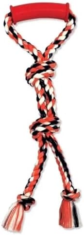 Mammoth Flossy Chews Color Twin Tug with Handle ,Premium Cotton-Poly Rope Tug Toy for Dogs,Interactive Dual Dog Tug Toy,Tug Rope Dog Toy for Small Dogs ,Small 16” - Assorted Colors