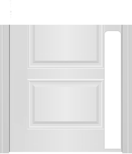 Deck the Door Decor Dog Scratch Door Protection Plate - Elegant Anodized Aluminum for All Door Types. Pet-Safe with Polished Edges and Rounded Corners. 3M Adhesive Mount - Minimalist White 6x22in