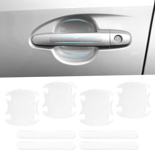 8PCS Clear Car Door Handle Protector – Transparent Anti-Scratch PET Film Stickers, Waterproof Adhesive Door Bowl Guard, Universal Car Accessories Paint Protection Vinyl for Cars, SUVs, Trucks, Sedans