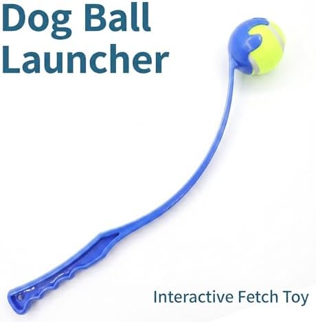 Dog Ball Thrower Launcher, Tennis Ball Launcher, Dog Ball Thrower Launcher and 2 Balls, 18.9 Inch Dog Ball Thrower Launcher