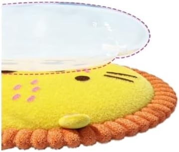 Dog Plush Toy Cartoon Flying Disc Toy Small Dog Teeth Grinding Toy Fit for Bite-Resistant Puppy Pet Product(Yellow1pcs)