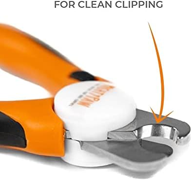 Dog Nail Clippers Nail Clippers Pet Nail Trimmers Nail File Set Includes a Built-in Safety Guard to Avoid Cutting Too Short. Stainless Steel Blade cat Nail Clipper (Orange)