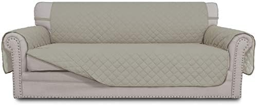Easy-Going Reversible Couch Cover, 3 Cushion Sofa, Large, Beige/Beige