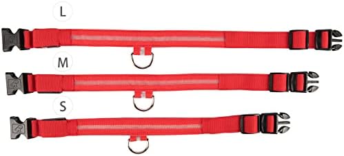 A4DOG LED Dog Collar, USB Rechargeable Light Up Collar, Night Walking Safety Lights for Small, Medium & Large Dogs