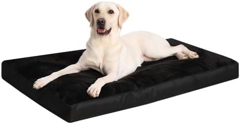 NUPIDA Waterproof XL Dog Bed for Crate with Washable Cover, 41x27, Black