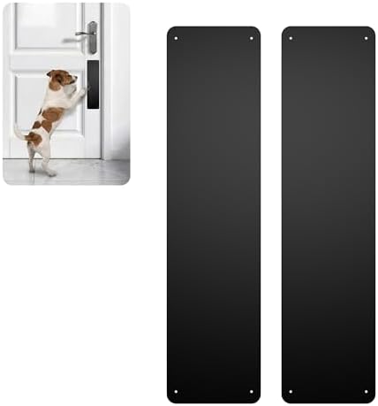 2PCS Door Scratch Protector & Kick Plate for Bottom of Door, 4"x16" Steel Pad
