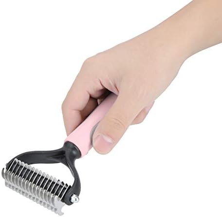 Undercoat Rake for Dogs – Deshedding Brush with Stainless Steel Teeth, Ergonomic Handle, Ideal for & Double-Coated Breeds – Compatible with Golden Retriever, German Shepherd, Husky