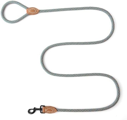 Mile High Life Dog Leash with Genuine Leather-Wrapped Ends, 4/5/6FT
