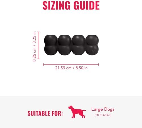 KONG Extreme Goodie Ribbon, Stuffable Rubber Chew Toy, for Large Dogs