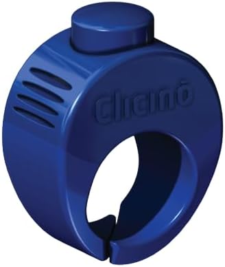 Karen Pryor Small Clicino Clicker Ring for Dogs & Puppies – Hands-Free Dog Training with Ergonomic Finger Ring & Pull-On Closure – Loud, Clear Sound for Effective Behavior Reinforcement (Blue)
