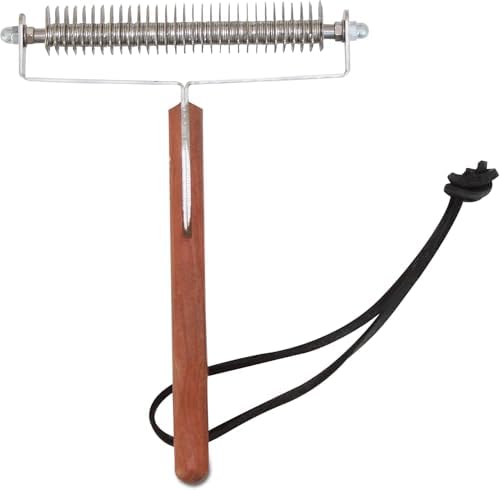 Mars Coat King Triple Wide Dematting Undercoat Grooming Rake Stripper Tool for Horses, Stainless Steel with Wooden Handle, Made in Germany, 30 Blade Heavy Coat